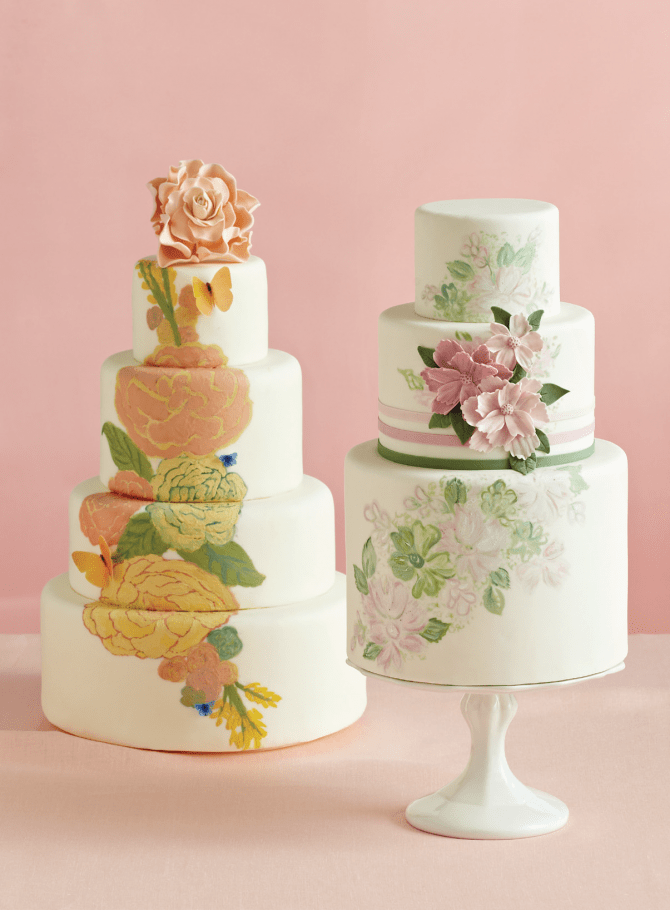 2024 Wedding Trend HandPainted Wedding Cakes Inspired Bride
