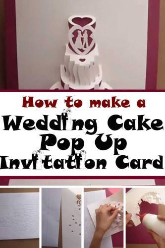 DIY Wedding Cake Pop Out Invitation Card - Make your Guests say "WOW"! 7