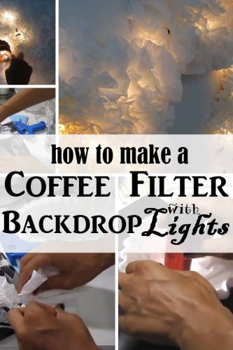 DIY Coffee Filters Wedding Backdrop with Lights – Breathe Life to White, Dull Wall 9