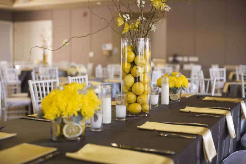 gray-and-yellow-wedding-centerpieces