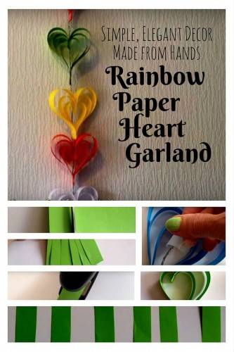 DIY Rainbow Paper Heart Garland: Simple, Elegant Decor Made from Hands 1