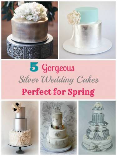 5 Gorgeous Silver Wedding Cakes Perfect for Spring 25