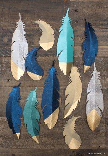 How To Make Gold Dipped Feather Decorations 89