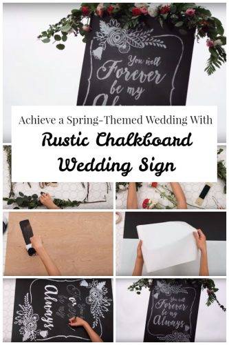 DIY Rustic Chalkboard Wedding Sign to Add that Country Vibe 1