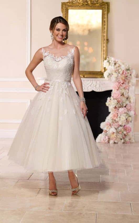 10 Stunning Tea Length Wedding Dresses - Inspired Bride