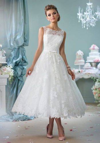 10 Stunning Tea Length Wedding Dresses Inspired Bride 5293