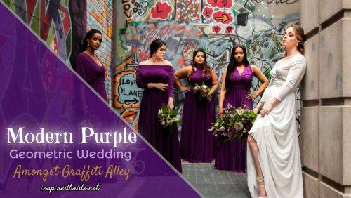 Modern Purple and Geometric Wedding Amongst Graffiti Alley 43