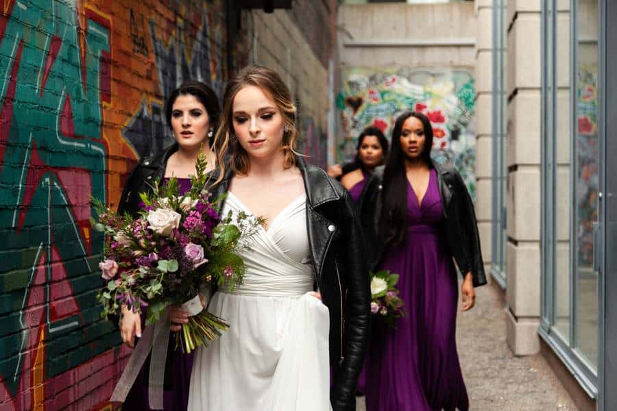 Modern Purple and Geometric Wedding Amongst Graffiti Alley 71