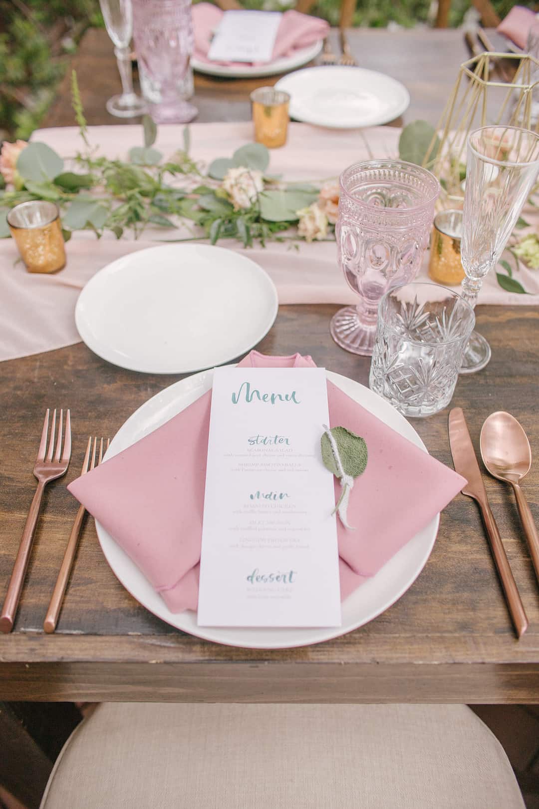 Styled Dusty Rose Rustic Wedding 89