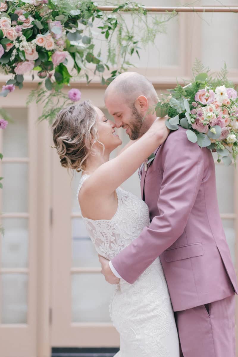 Styled Dusty Rose Rustic Wedding 115