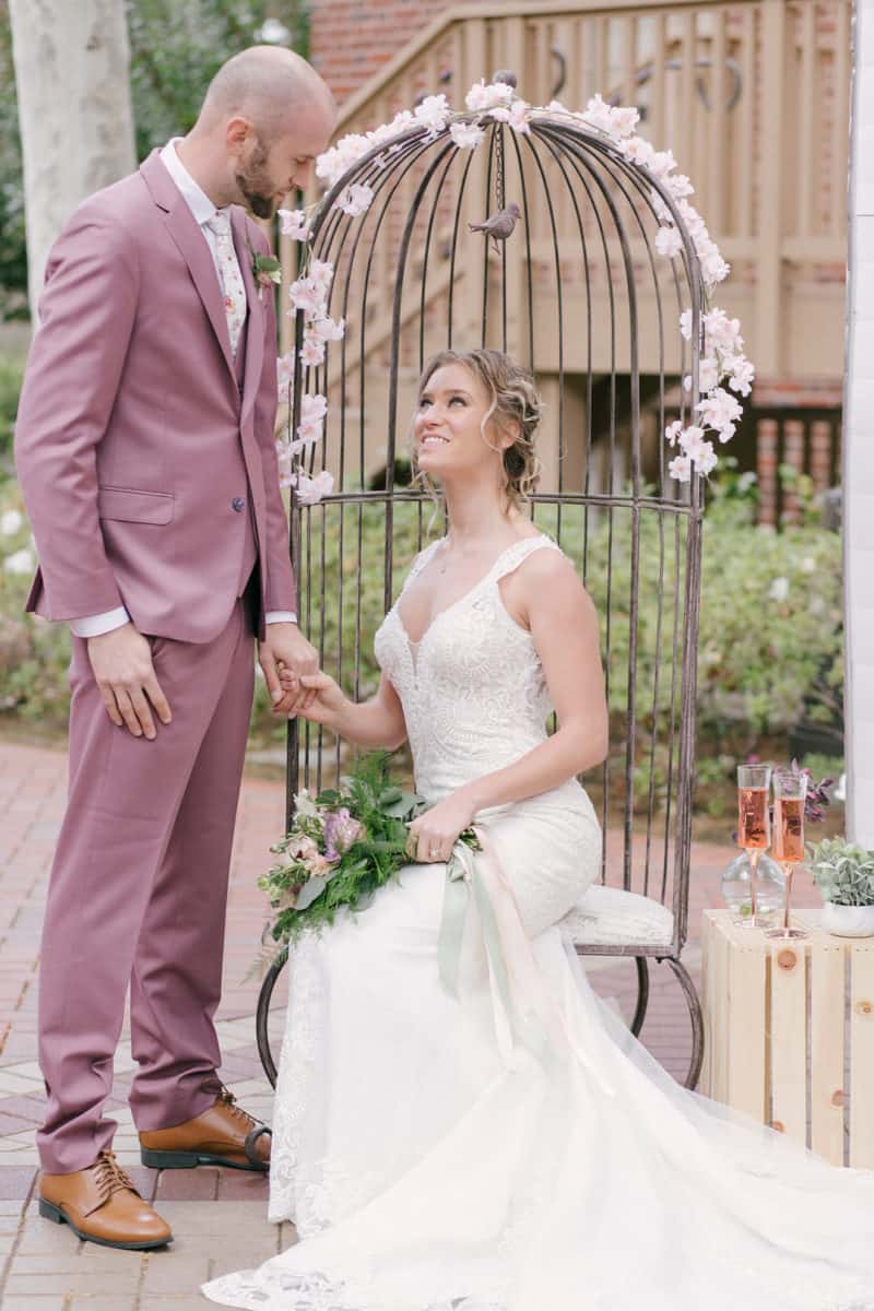 Styled Dusty Rose Rustic Wedding 125