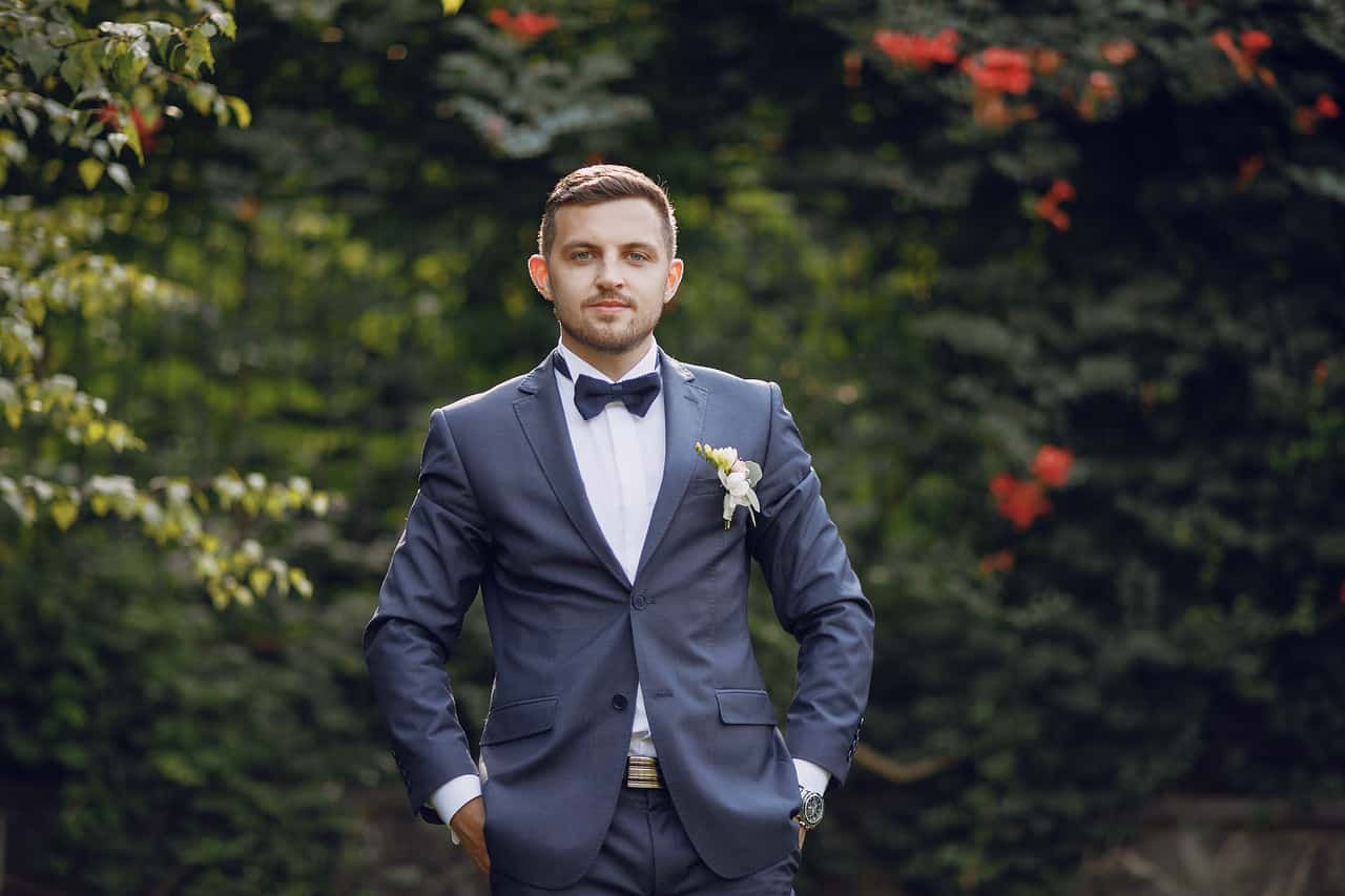 groom in a park