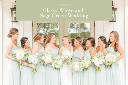 White and Sage Green Wedding