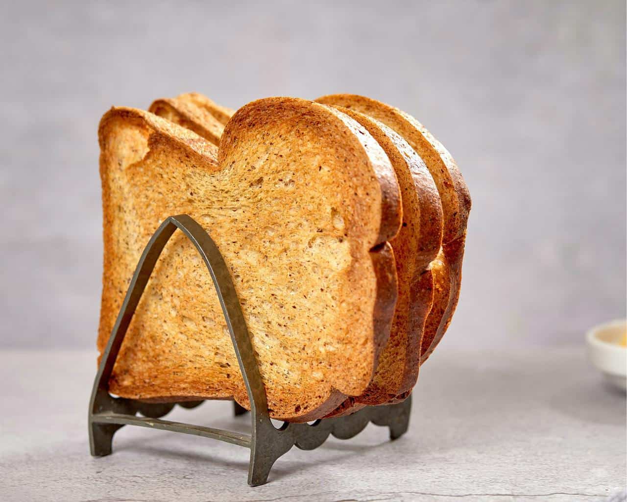 brown bread on white table