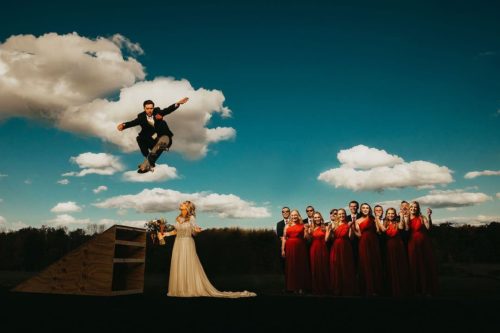 Skateboarding in wedding