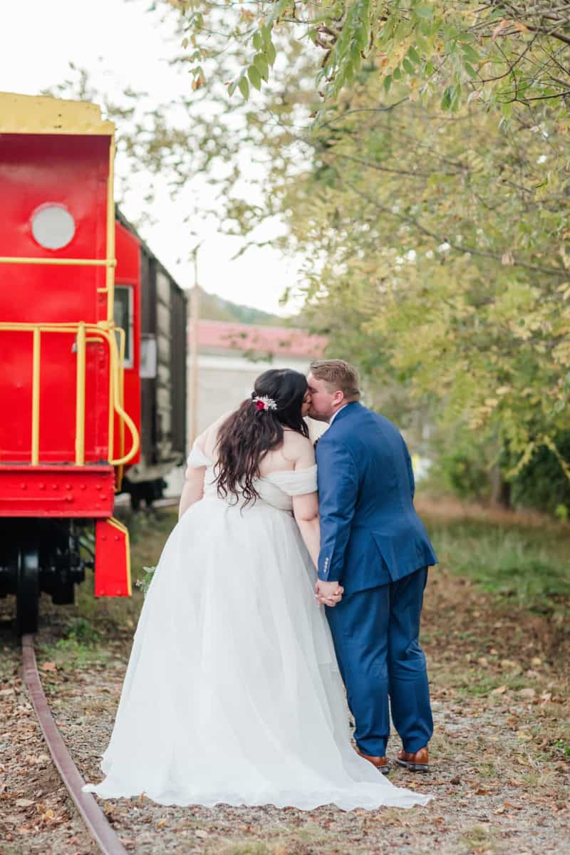 Maroon and Green Warehouse Wedding 87