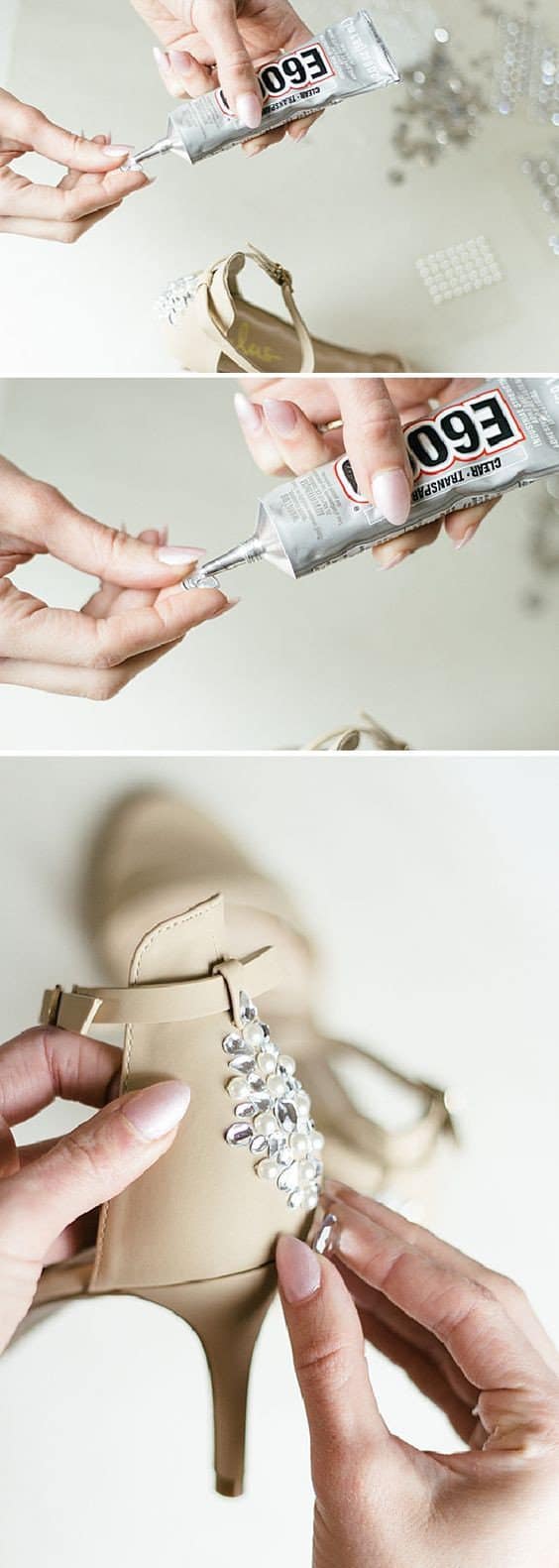 DIY customized wedding shoes