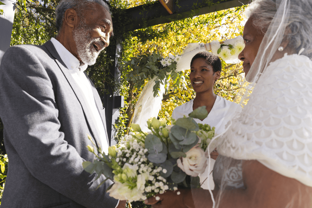 Officiant with bride