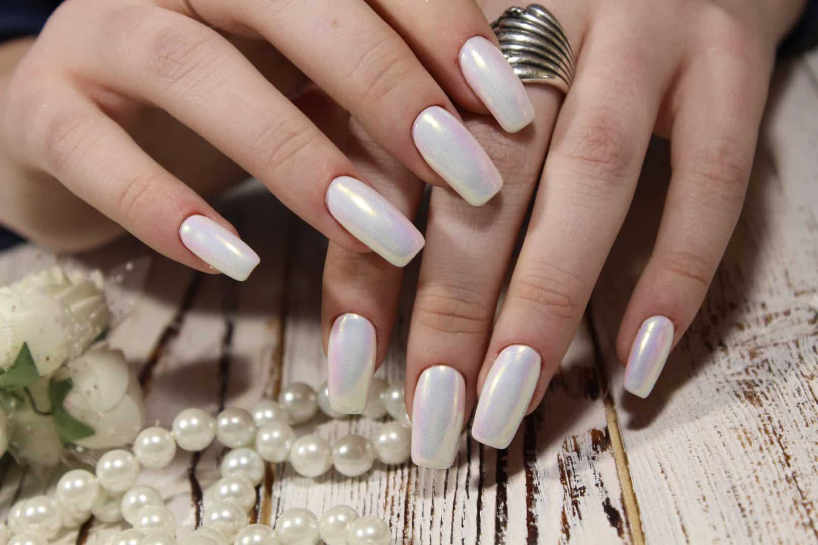 30+ One-of-a-Kind White Wedding Nail Designs For Brides 99