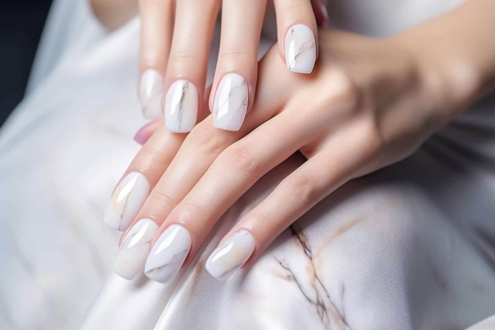 30+ One-of-a-Kind White Wedding Nail Designs For Brides 115