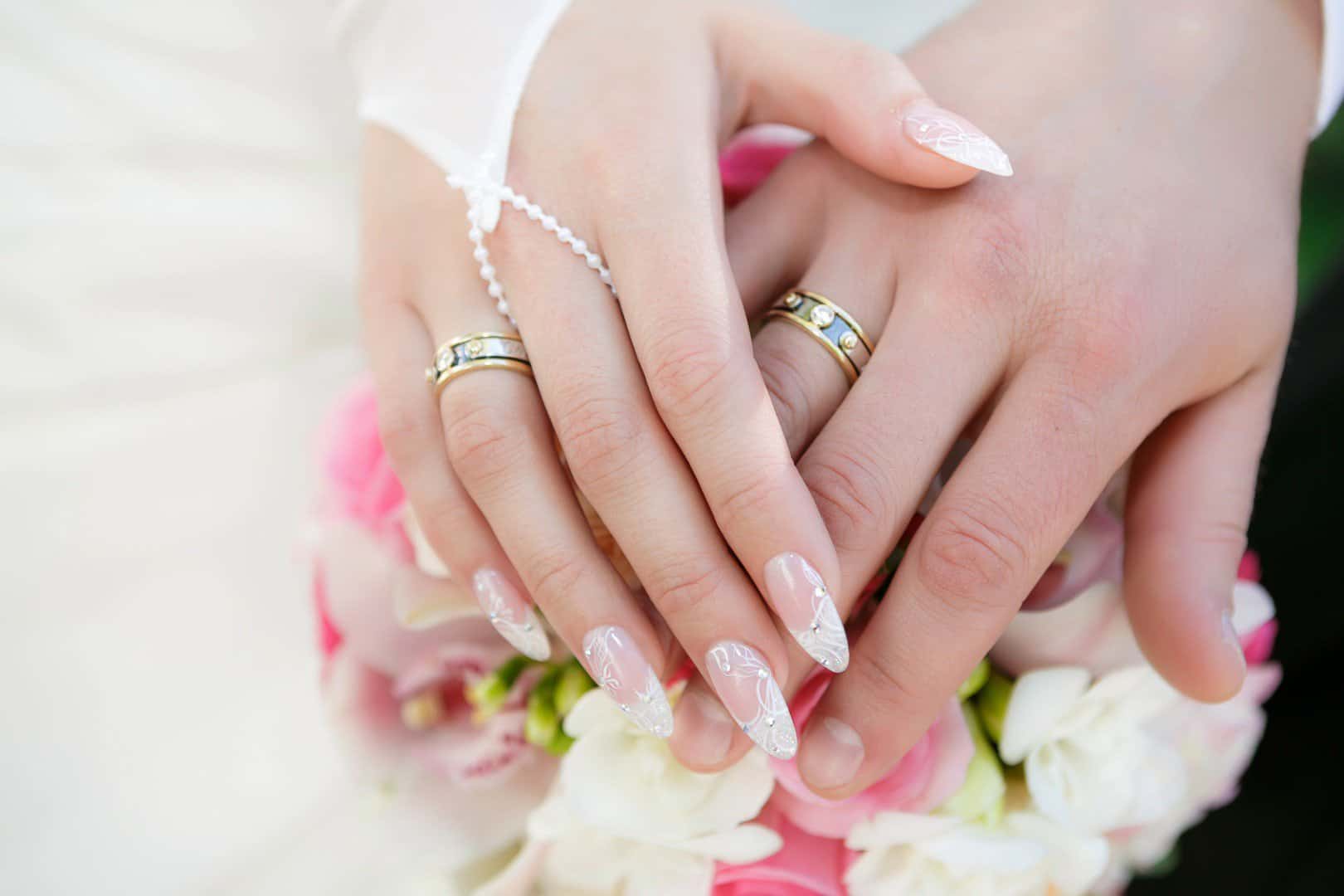 30+ One-of-a-Kind White Wedding Nail Designs For Brides 111