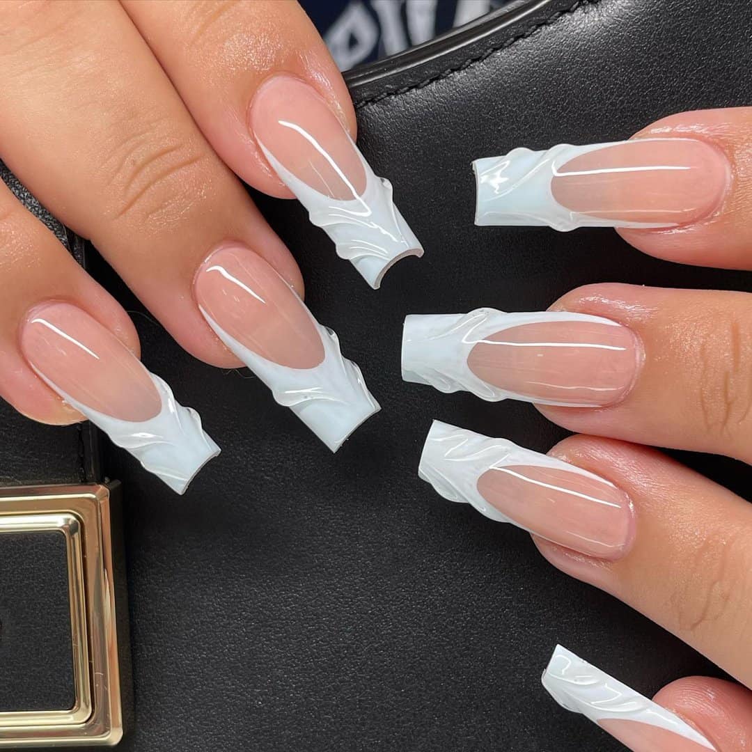 30+ One-of-a-Kind White Wedding Nail Designs For Brides 123