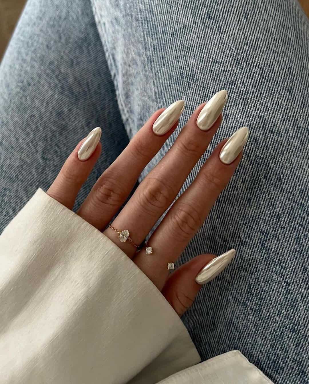 30+ One-of-a-Kind White Wedding Nail Designs For Brides 105