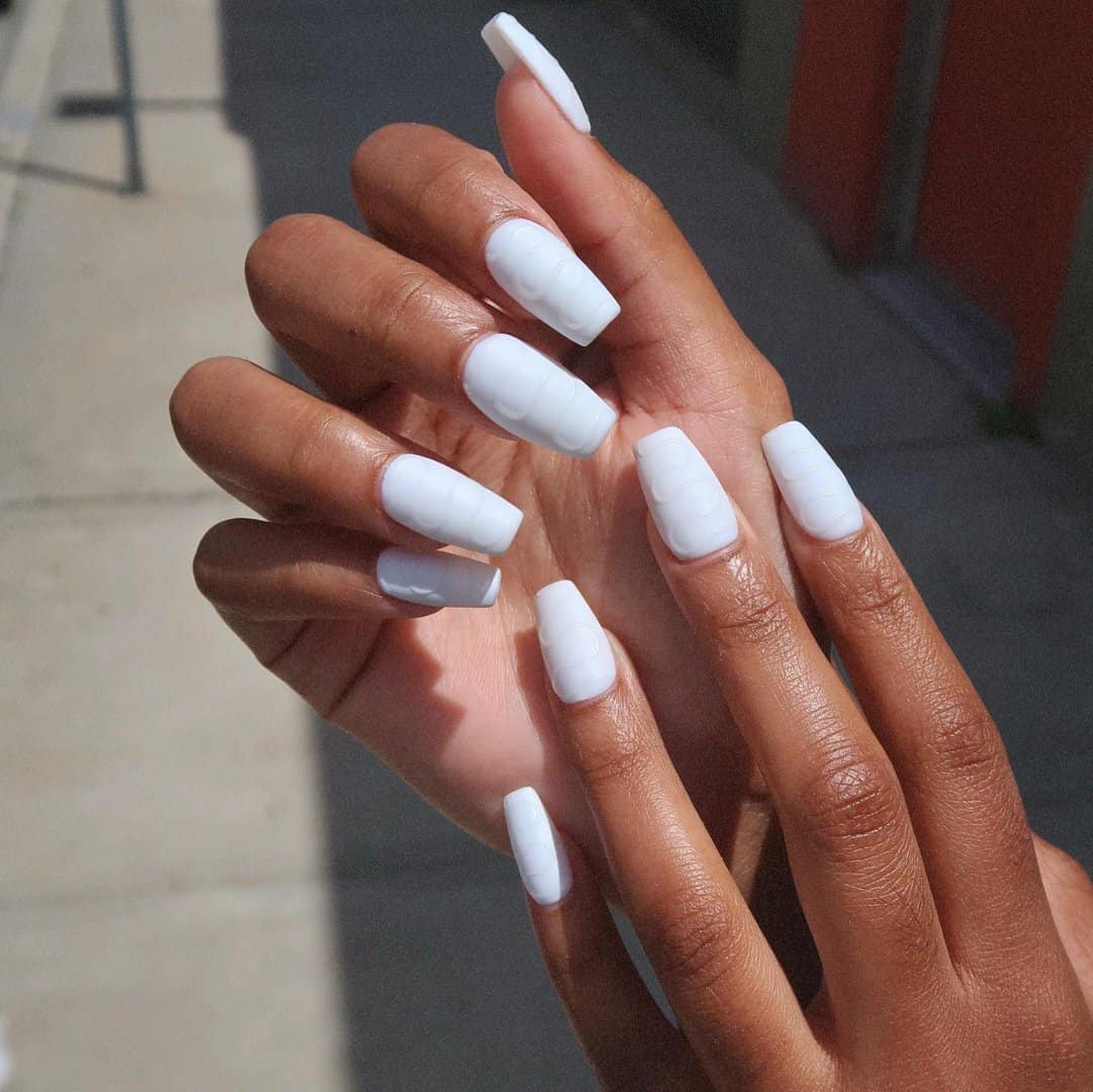 30+ One-of-a-Kind White Wedding Nail Designs For Brides 87